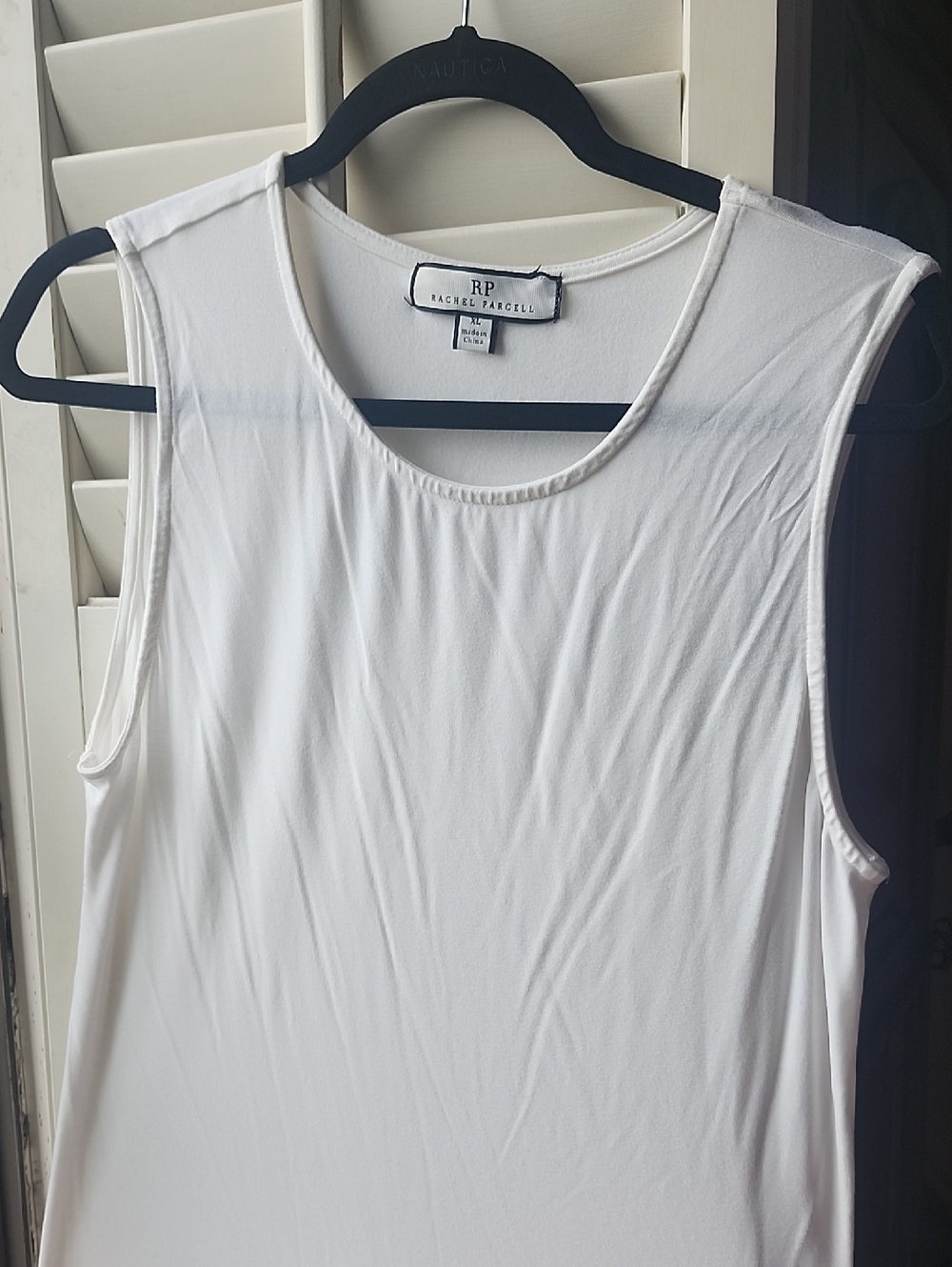Rachel Pally White Sleeveless Scoop Neck Tank Top
